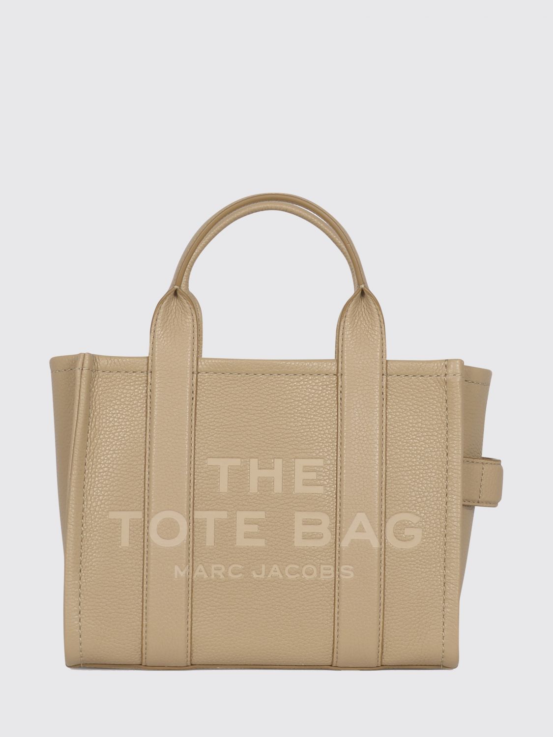 MARC JACOBS The Small Tote Bag in Leather with Tone-on-Tone Logo MARC