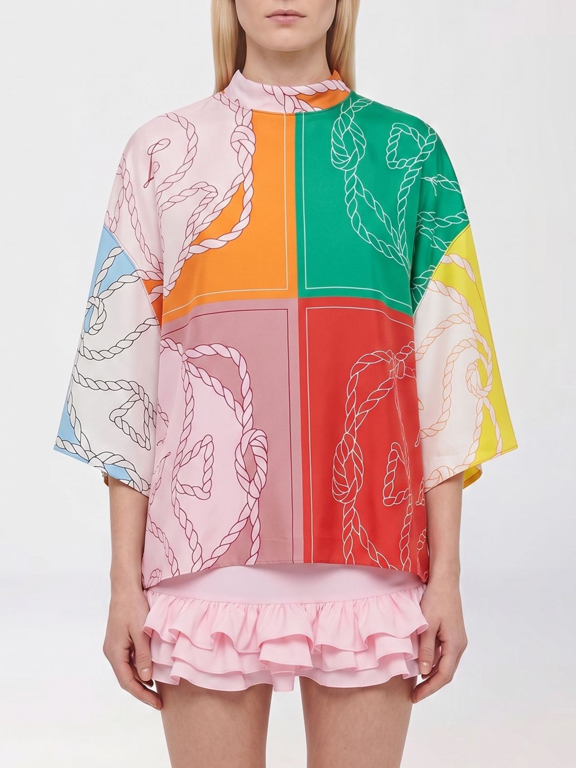 JACQUEMUS Hippocampe Long-Sleeved Graphic Print Cotton T-Shirt