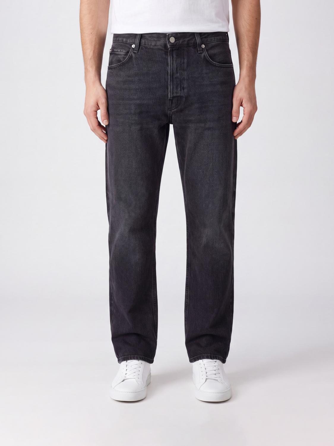 HAIKURE Blake Straight-Leg Jeans in Black Cotton Denim