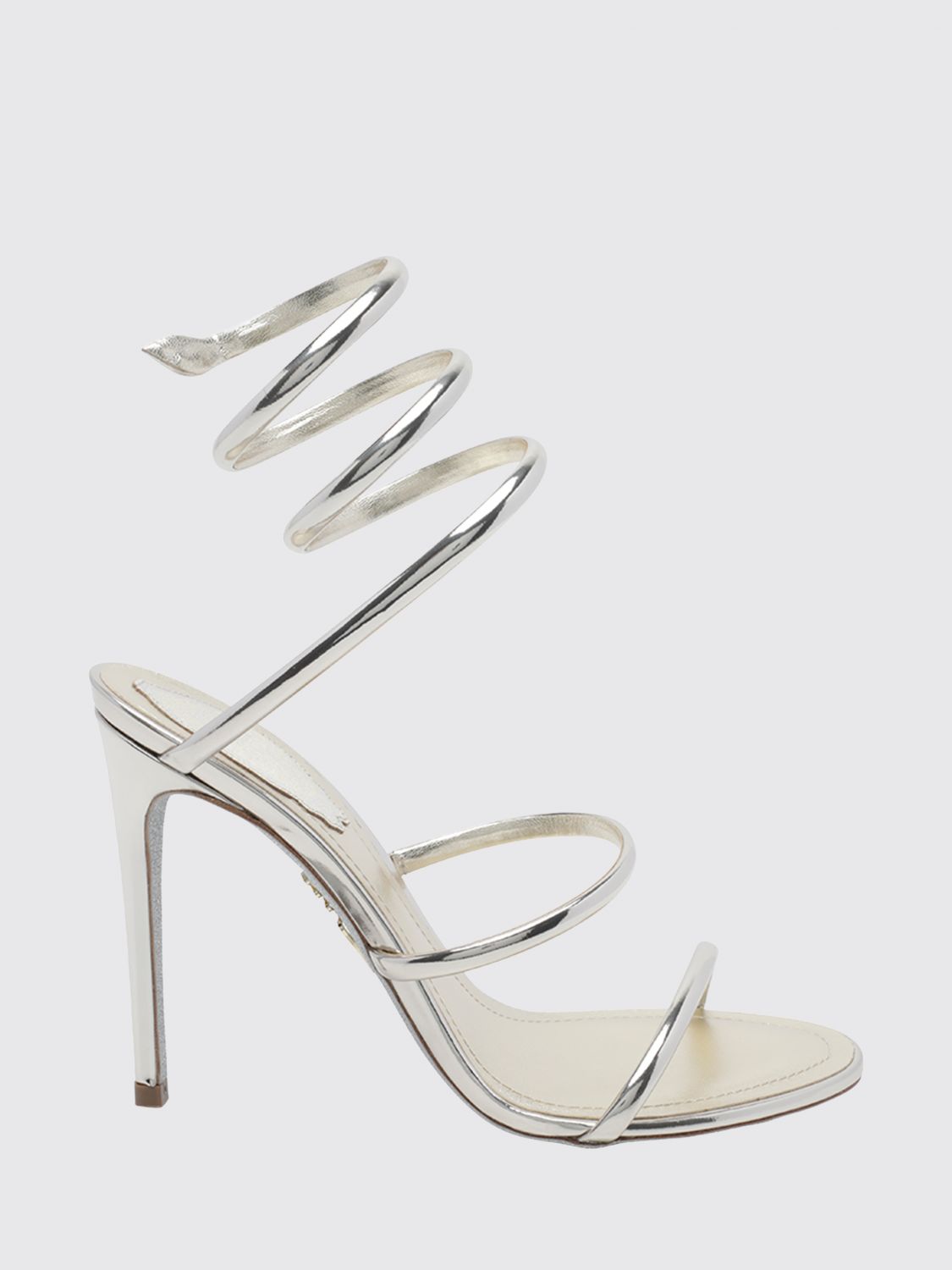 RENE CAOVILLA Cleo Sandalen aus Lackleder mit Schlangen-Design und Stiletto-Absatz