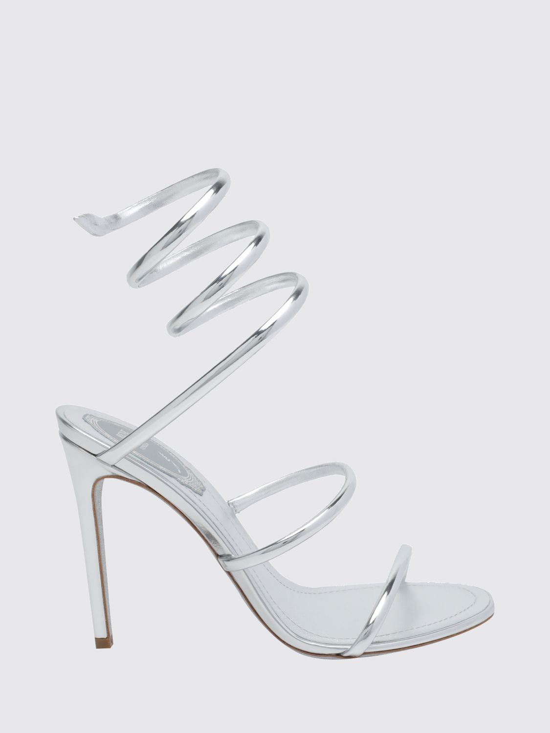 RENE CAOVILLA Cleo Sandalen aus Lackleder mit Schlangen-Design und Stiletto-Absatz