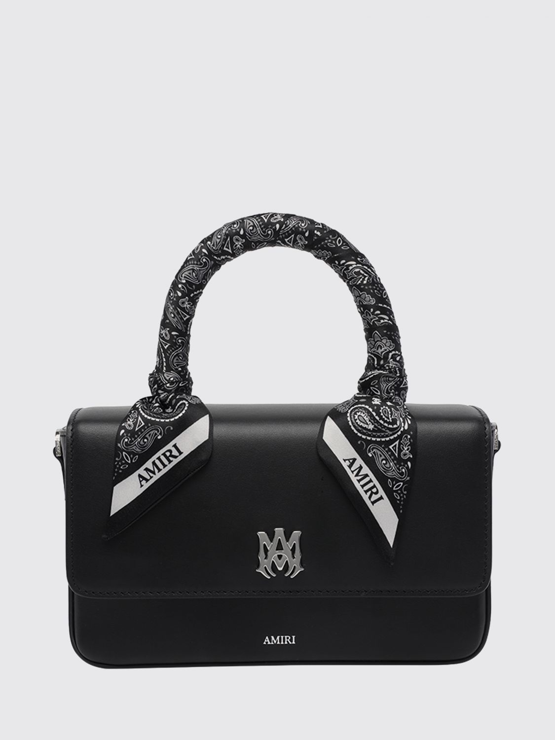 Amiri AMIRI Mini Monogram Leather Handbag with Detachable Strap　AMIRI ミニ モノグラム レザー ハンドバッグ 取り外し可能なストラップ付き