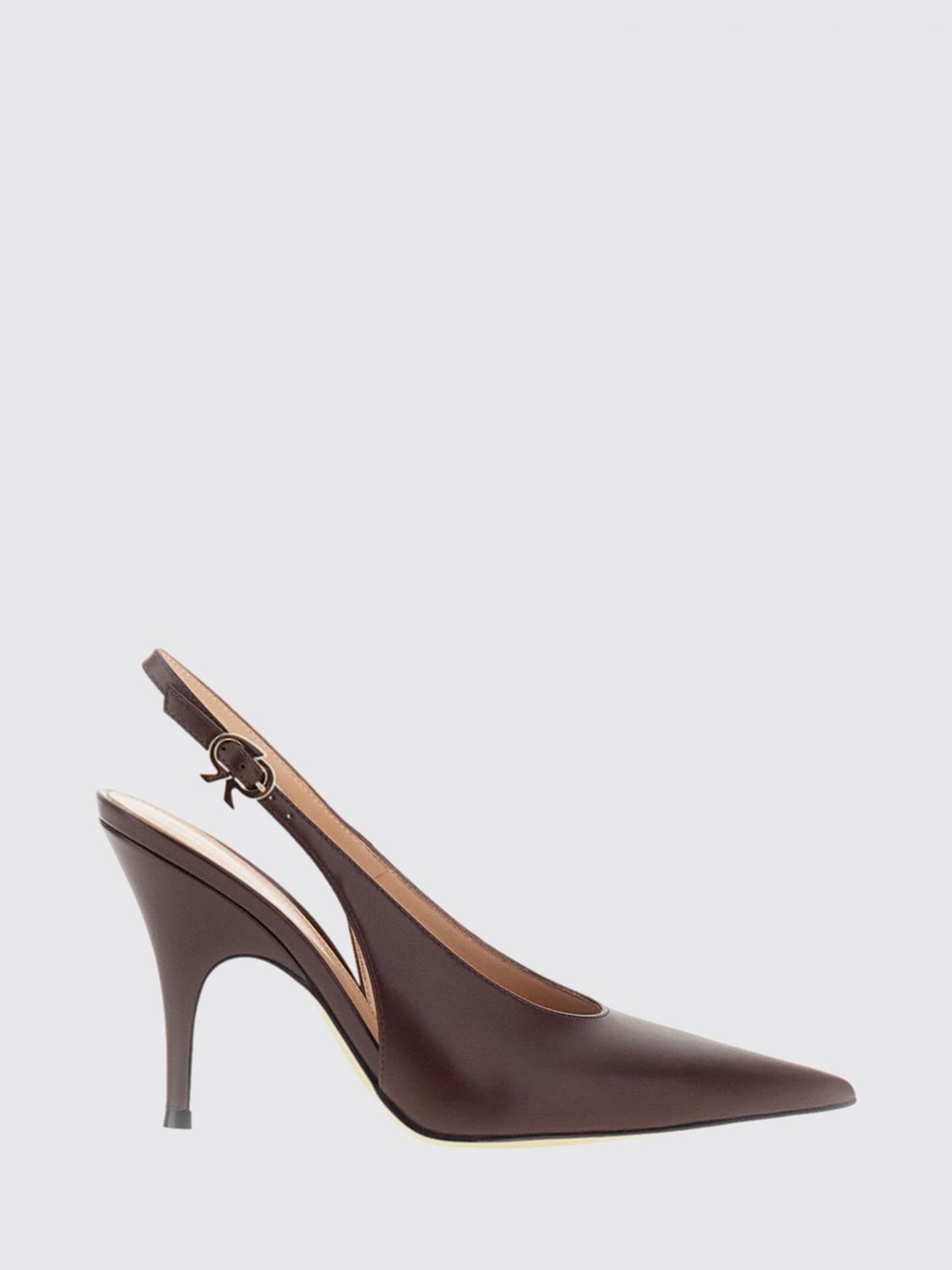 GIANVITO ROSSI Sofia Sculptural Heel Leather Slingback Pumps