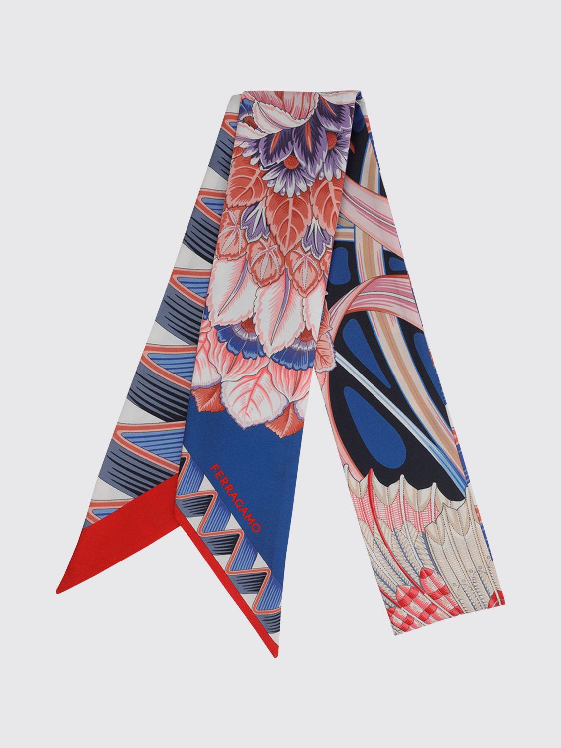 FERRAGAMO Scarf Woman color Navy