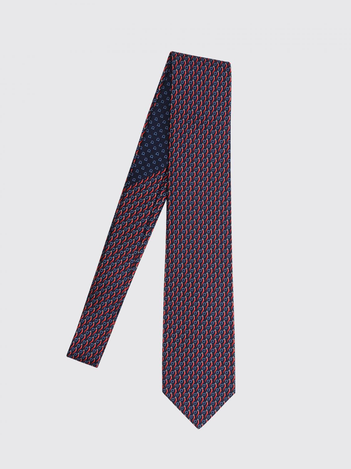 FERRAGAMO Tie Men color Blue