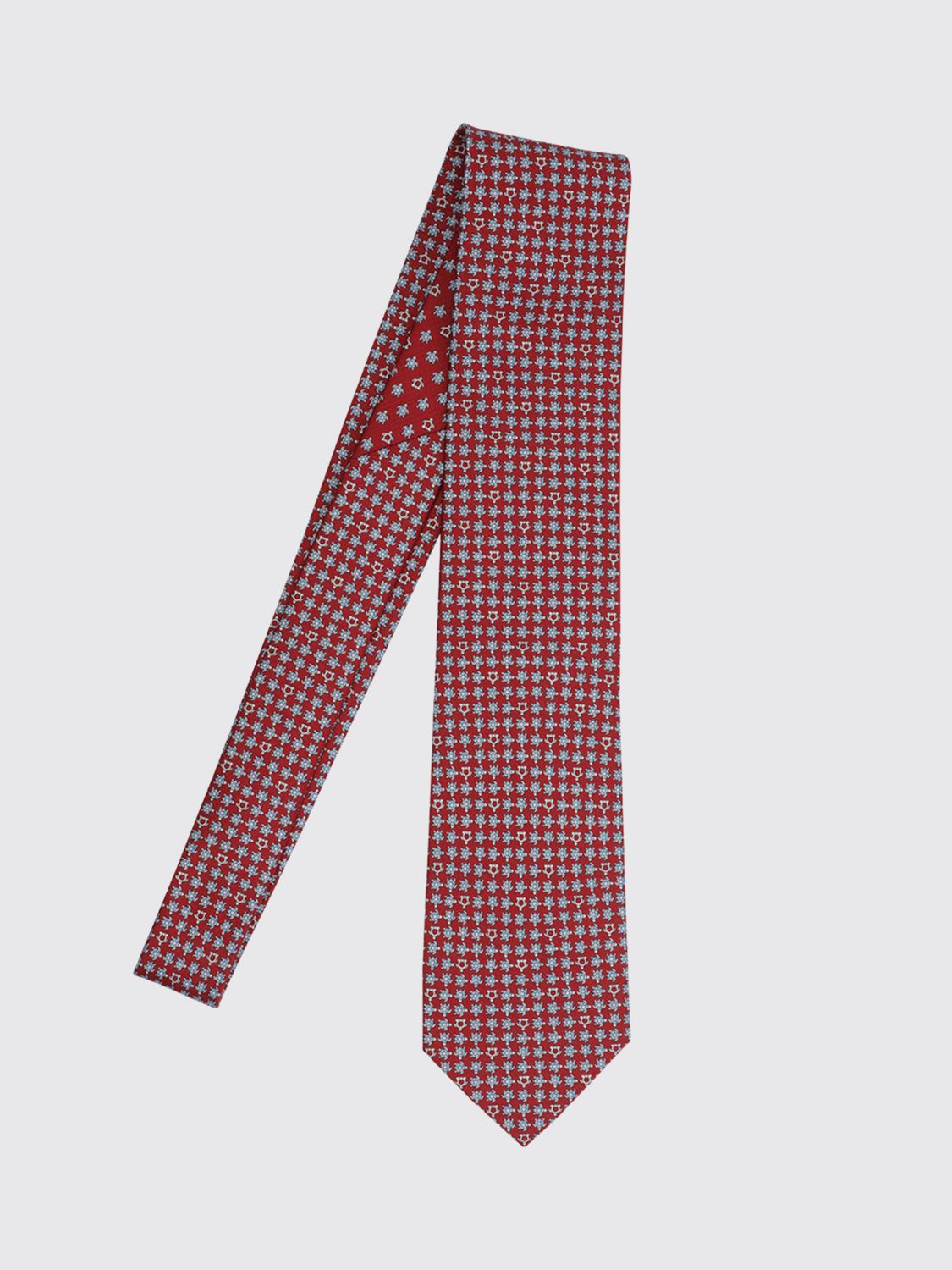 FERRAGAMO Cravatta in seta con stampa monogram Gancini
