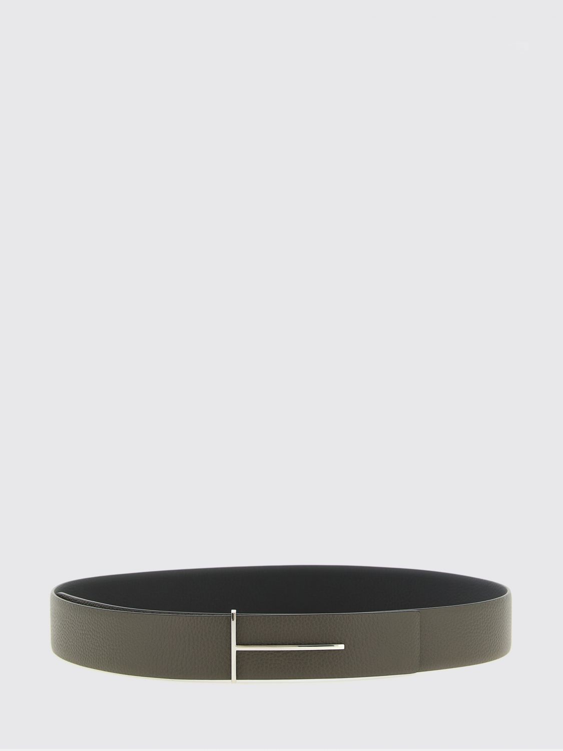 Tom Ford Reversible 4cm Pebbled Leather Belt with T Monogram Buckle