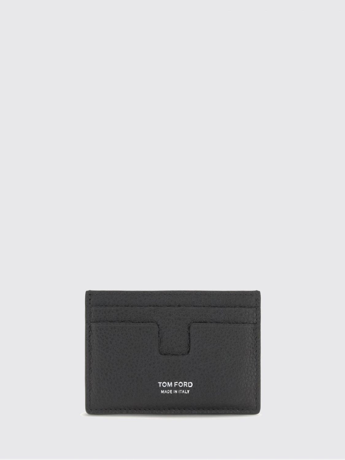 Tom Ford Flat Calfskin Card Holder with Laminated Logo · OS