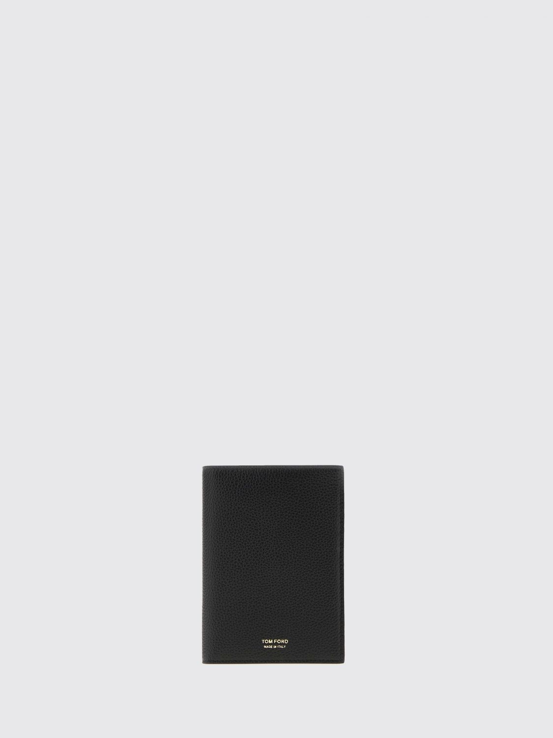Tom Ford Grained Calfskin Bifold Wallet with Logo · OS