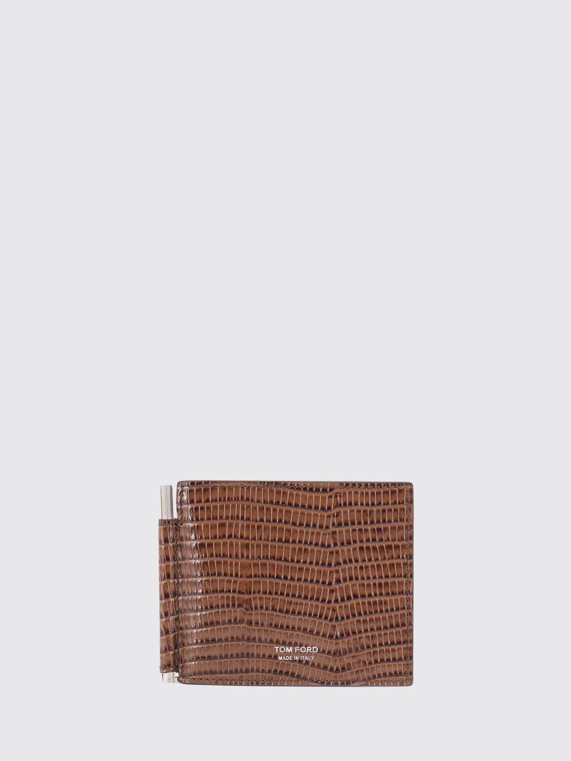 TOM FORD Bifold Leather Wallet with Money Clip and Eight Card Slots