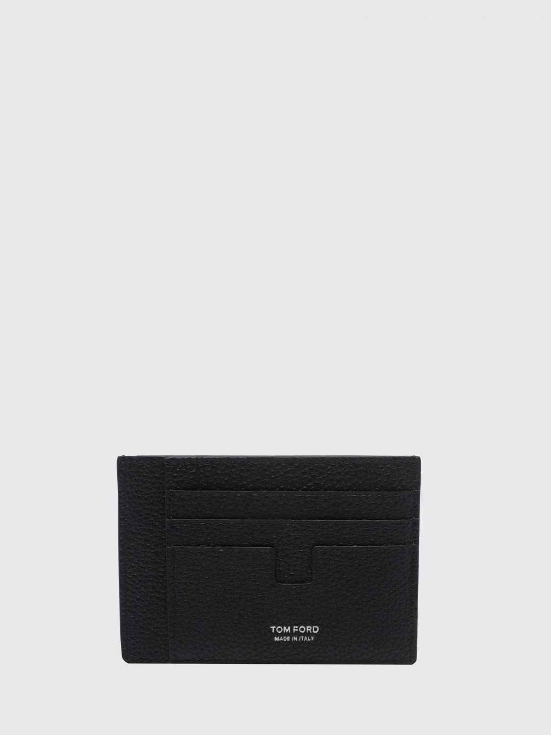 TOM FORD Flat Calf Leather Card Holder with Seven Slots and Laminated Logo
