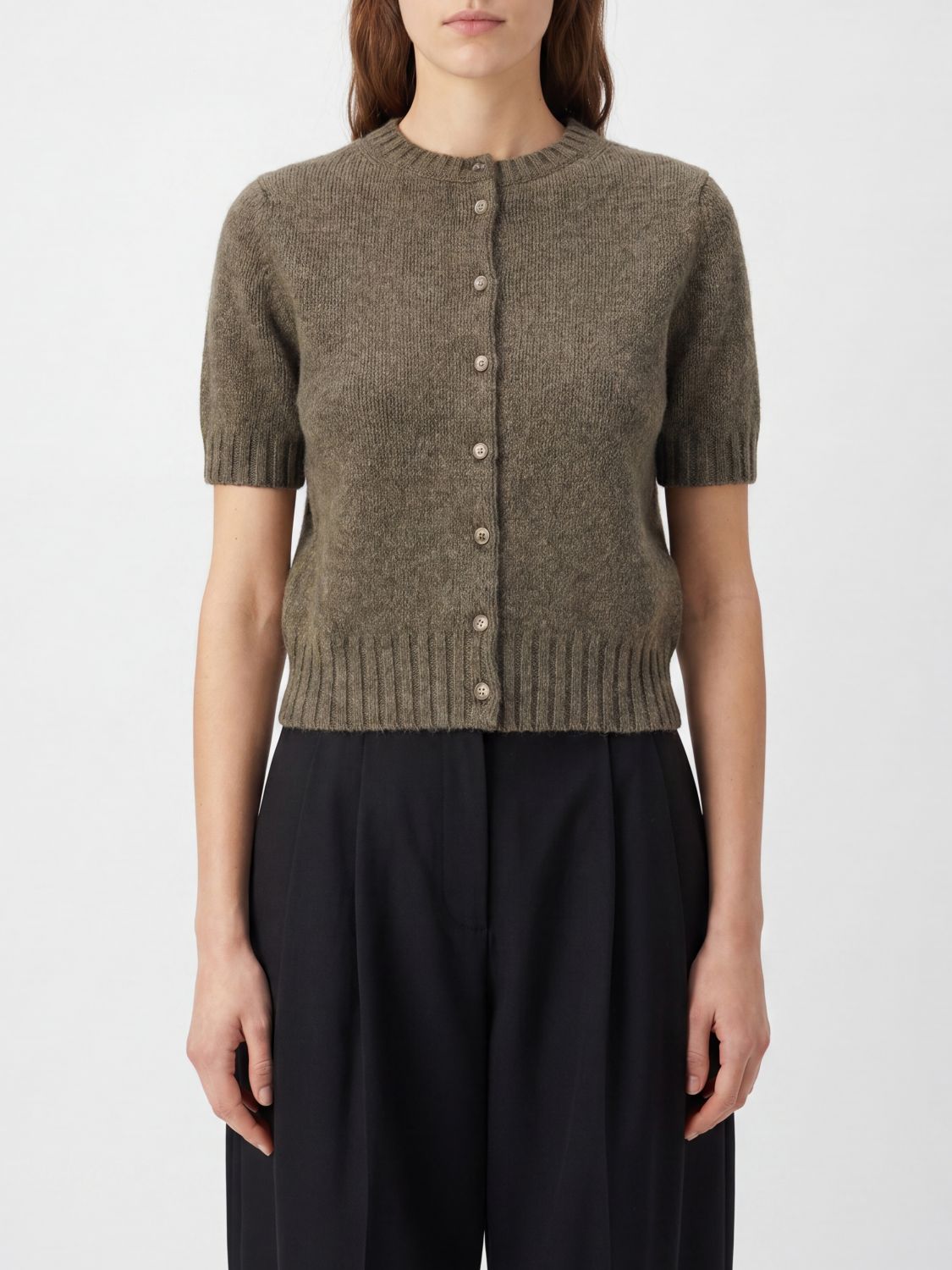 Khaite Sweater Woman Color Green In Gray