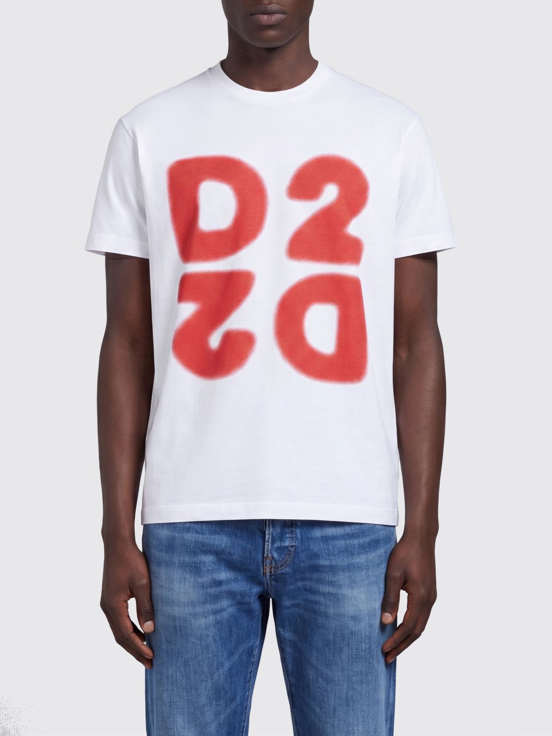DSQUARED2 T-shirt slim fit in cotone a maniche corte con logo stampato