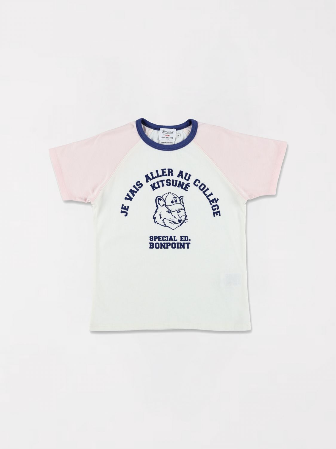 MAISON KITSUNÉ Boy's Contrast Logo T-Shirt in Organic Cotton