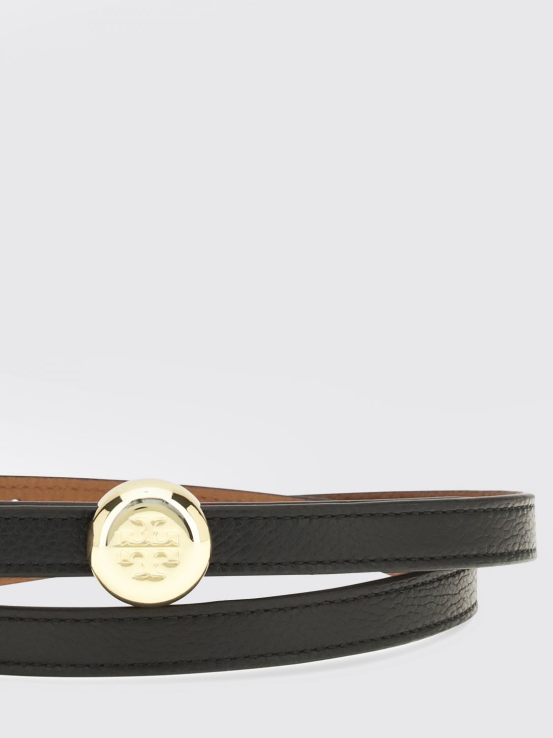 TORY BURCH Romy Reversible Leather Belt with Double T Buckle　TORY BURCH ロミー ダブル T バックル付きリバーシブルレザーベルト TORY