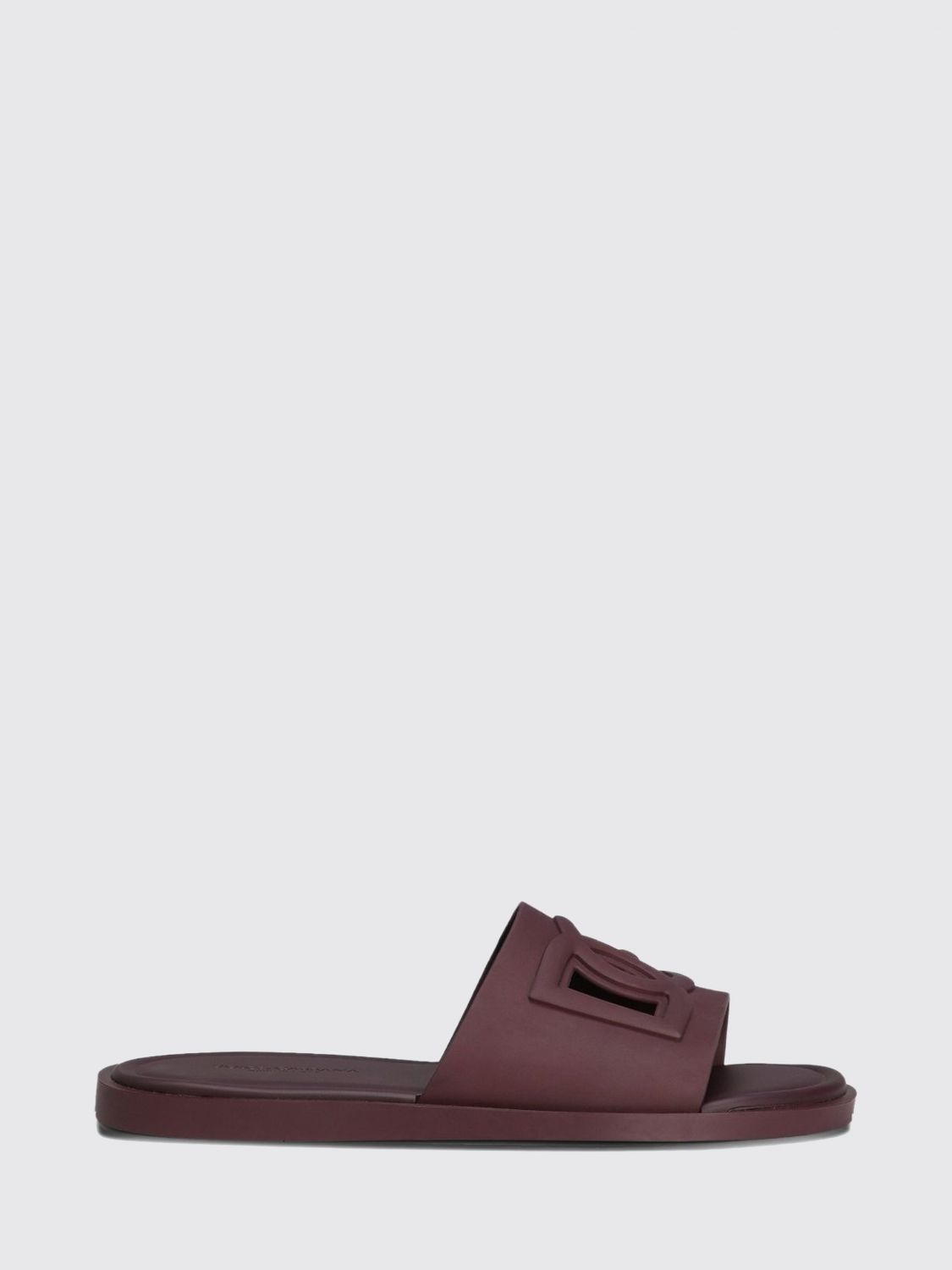 DOLCE & GABBANA Ciabatte slide in gomma con monogram DG intagliato