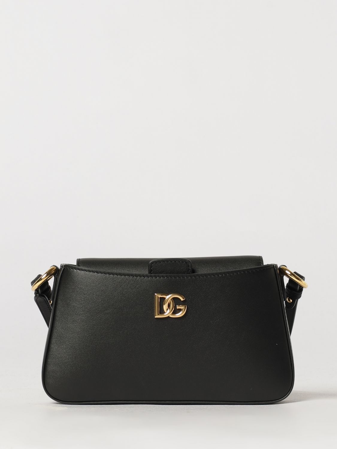 Dolce & Gabbana Mini Shoulder Bag in Smooth Leather with DG Logo · OS