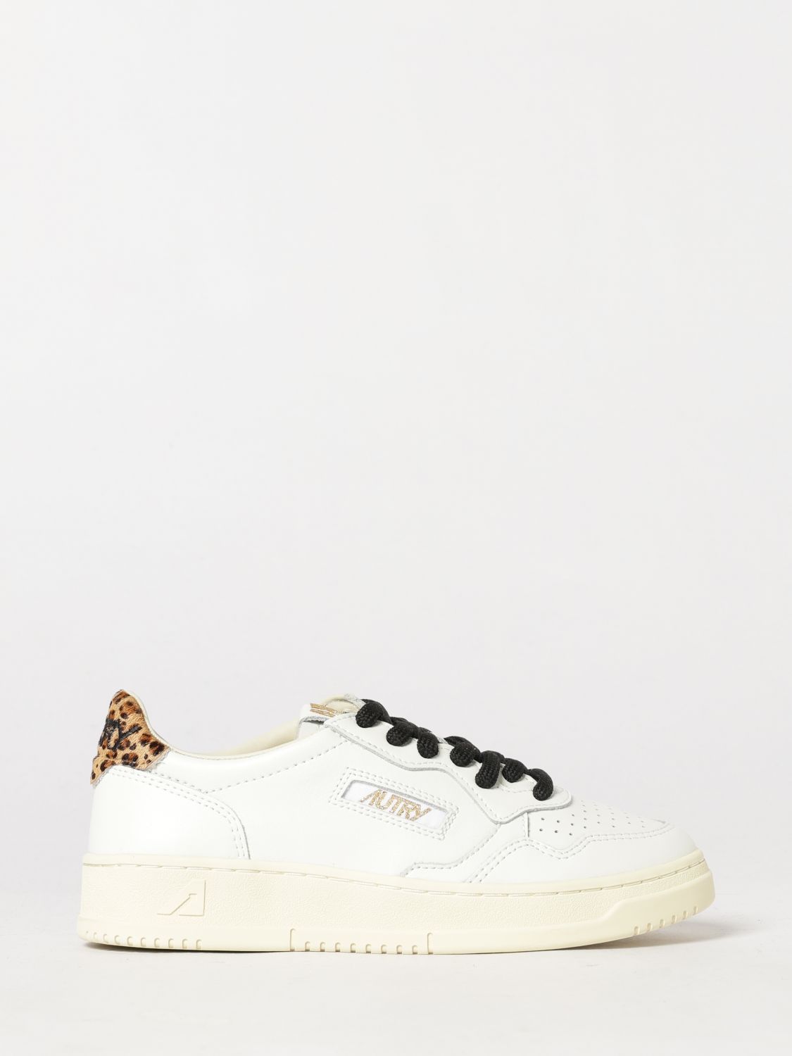 AUTRY Medalist Low Bicolor-Ledersneaker mit perforierter Spitze