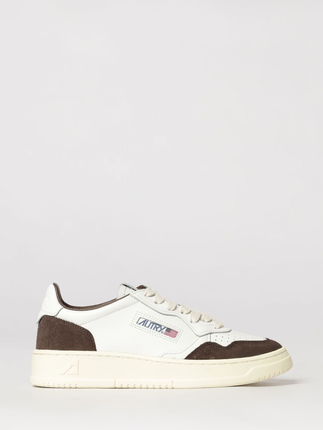 Autry Medalist Low Bicolor Leather Sneakers with Perforated Toe