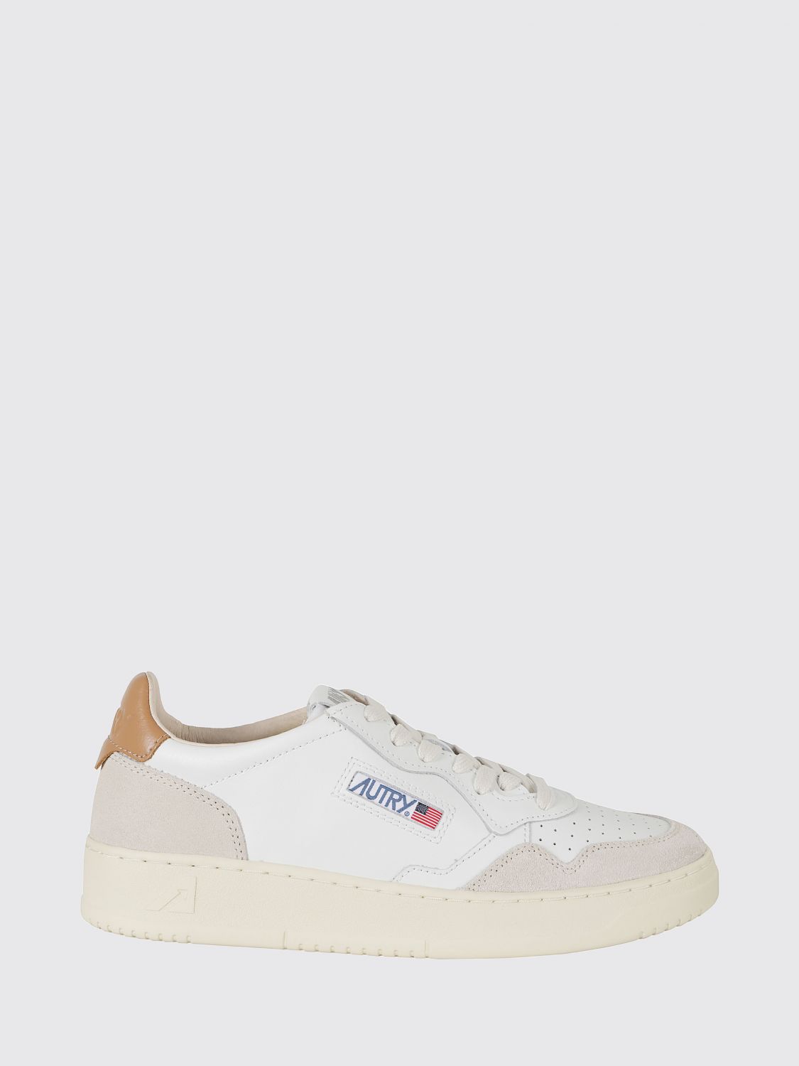 AUTRY Medalist Low Top Sneakers aus zweifarbigem Leder und Wildleder