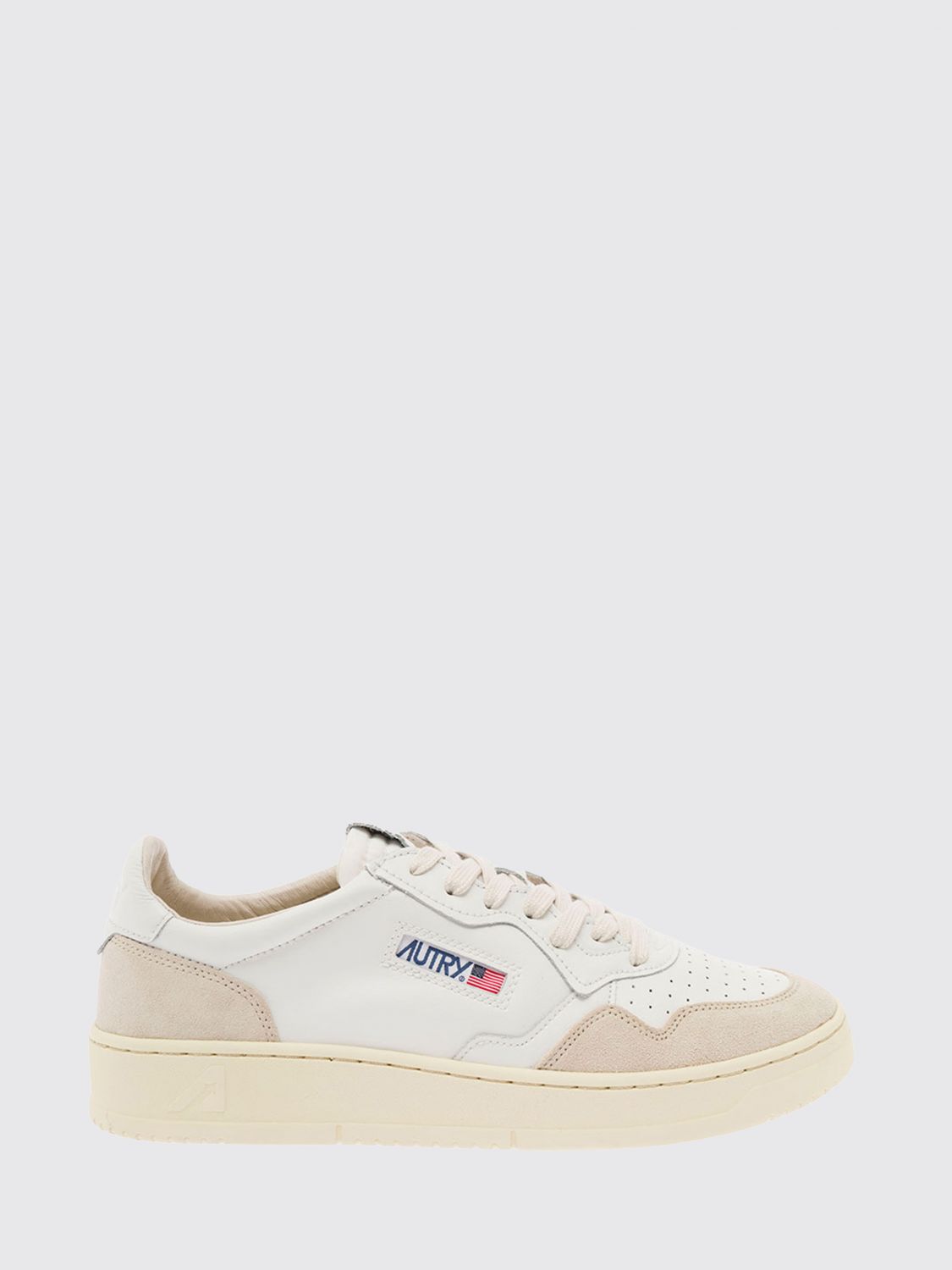 AUTRY Medalist Low Top Sneakers aus zweifarbigem Leder und Wildleder