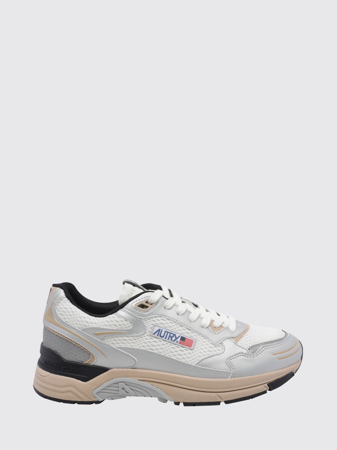 AUTRY Sneakers Hyperway bicolore in pelle e mesh con design low top