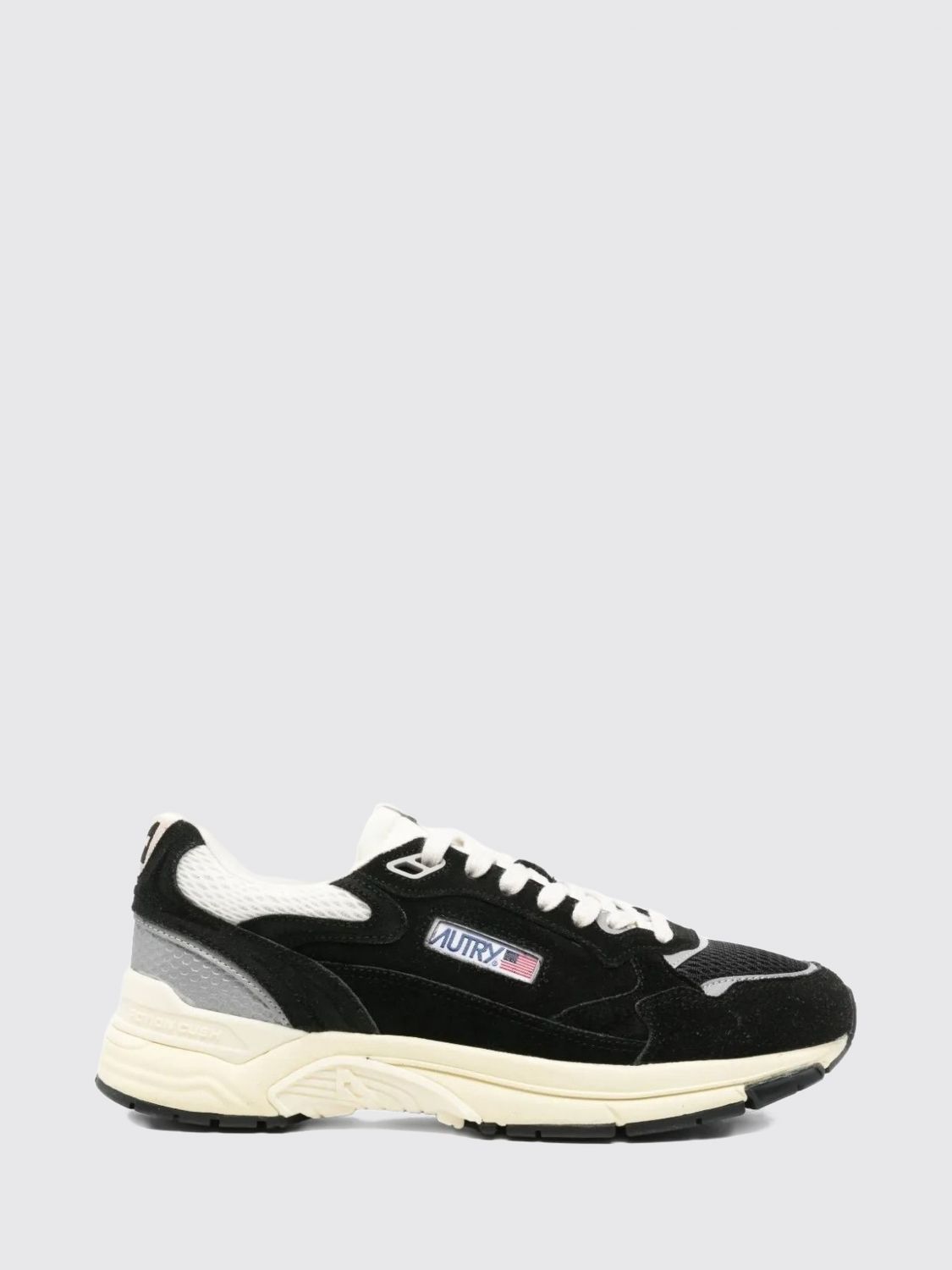 AUTRY Hyperway zweifarbige Low-Top-Sneaker aus Leder und Mesh
