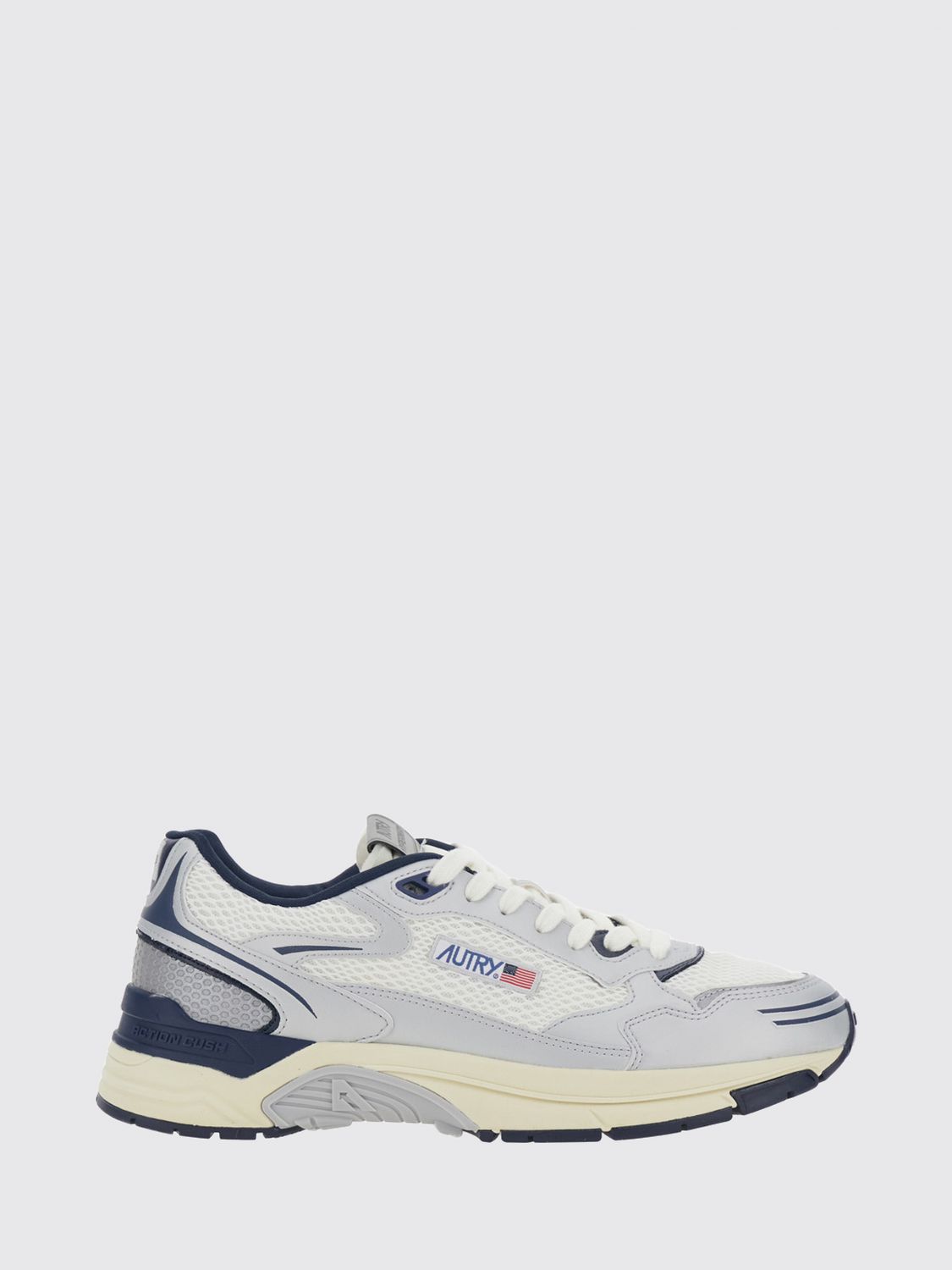 AUTRY Sneakers Hyperway bicolore in pelle e mesh con design low top