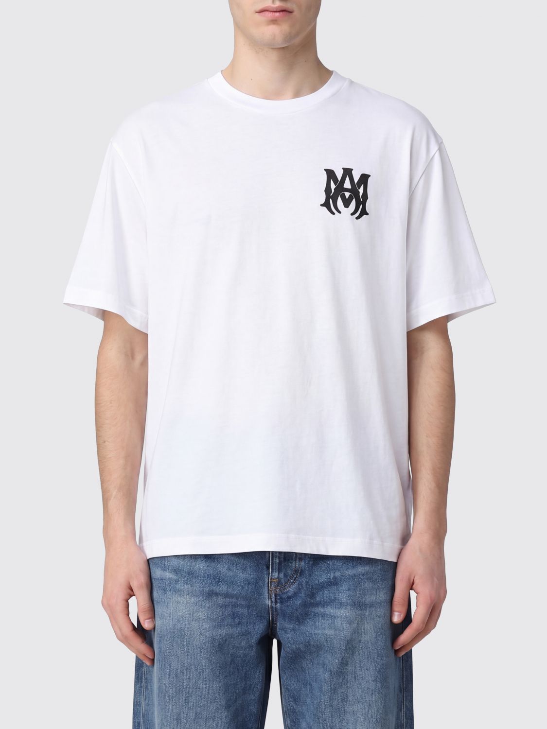 AMIRI Relaxed Fit Drop Shoulder Cotton T-Shirt with Logo　AMIRI リラックスフィット ドロップショルダー コットン Tシャツ ロゴ入り AMIRI