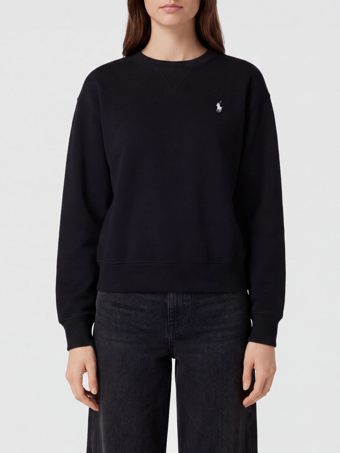 Polo Ralph Lauren Embroidered Logo Cotton Blend Crewneck Sweatshirt