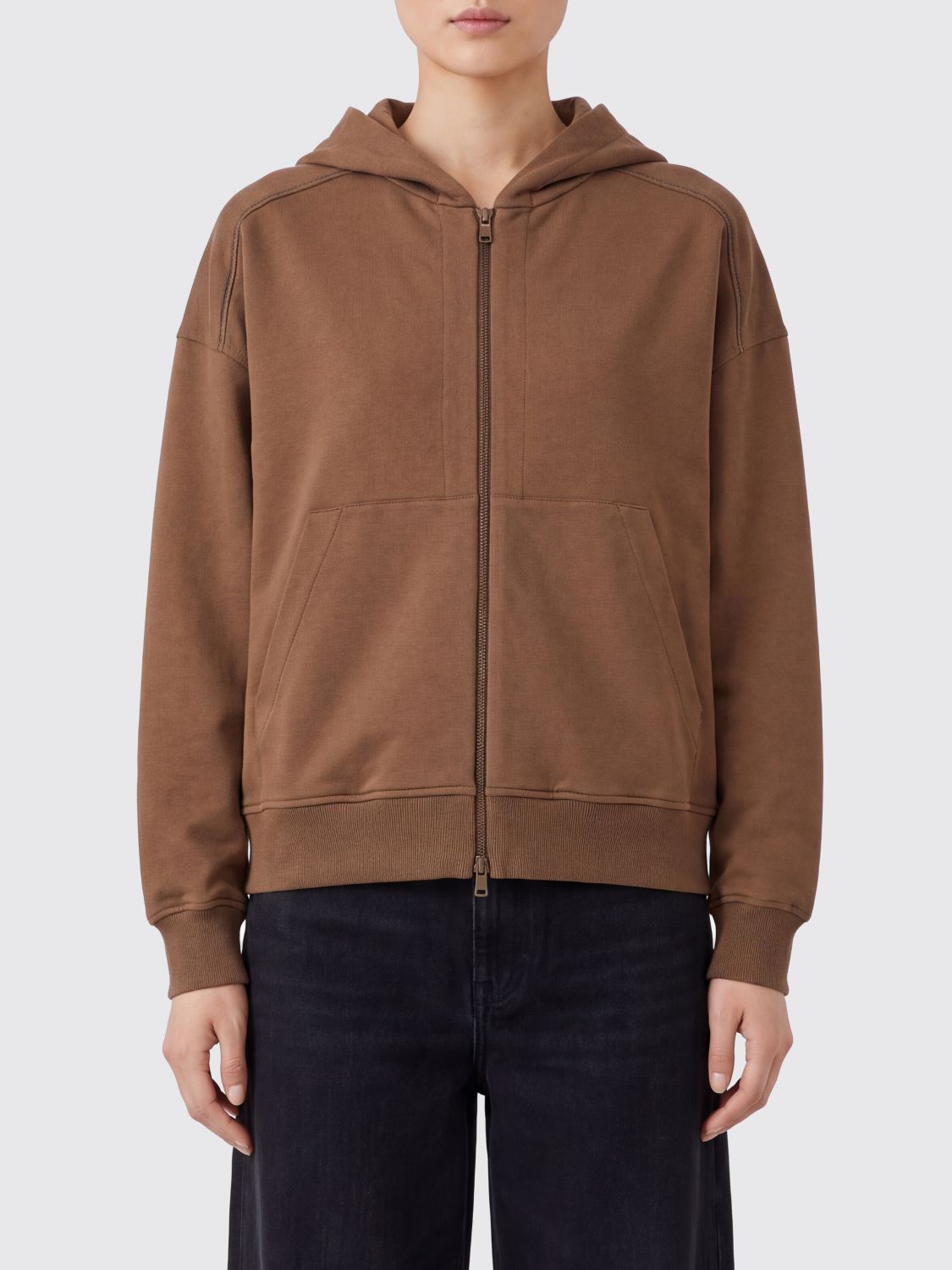 BRUNELLO CUCINELLI Sweatshirt Woman color Brown