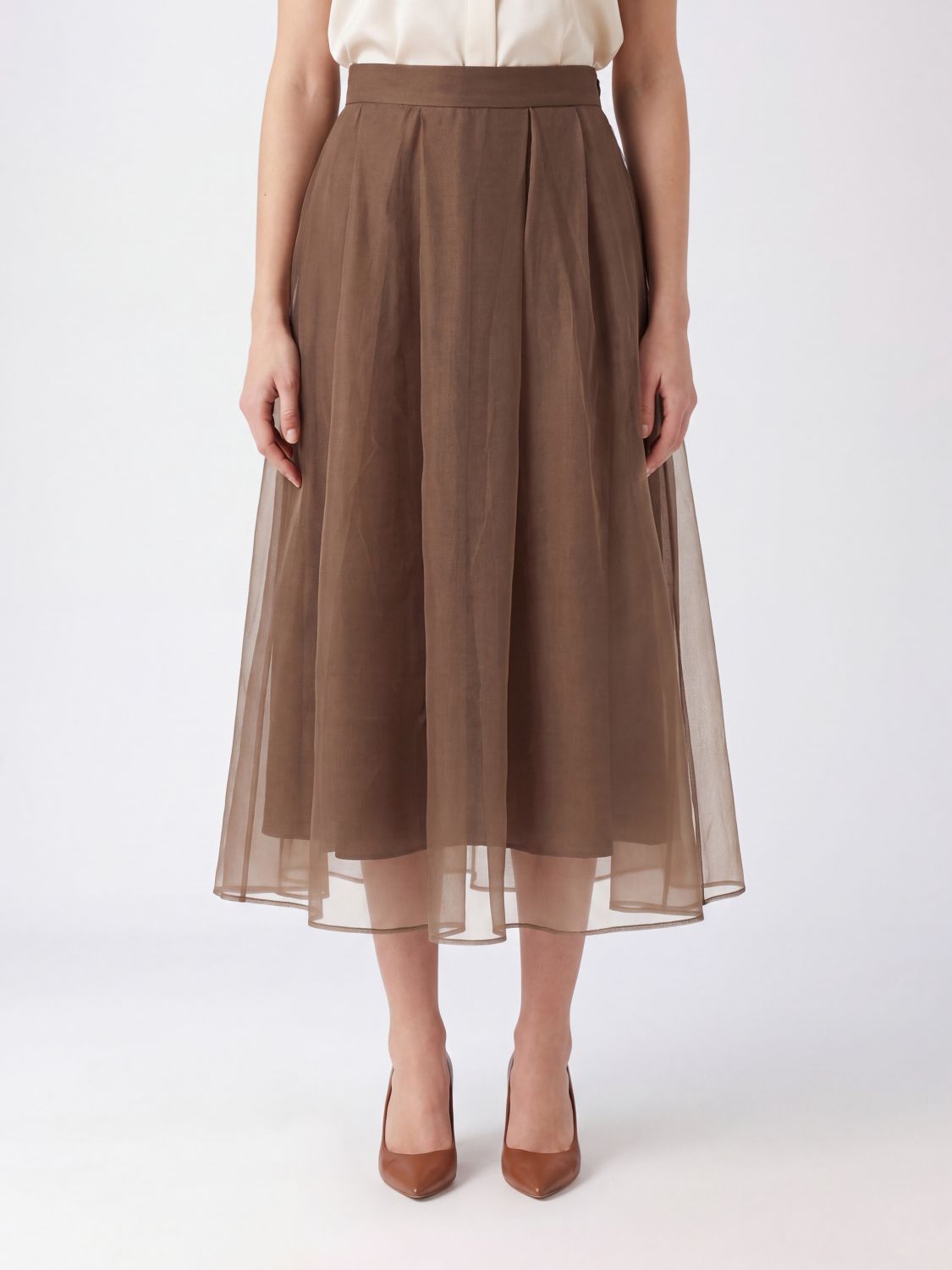 BRUNELLO CUCINELLI Skirt Woman color Brown