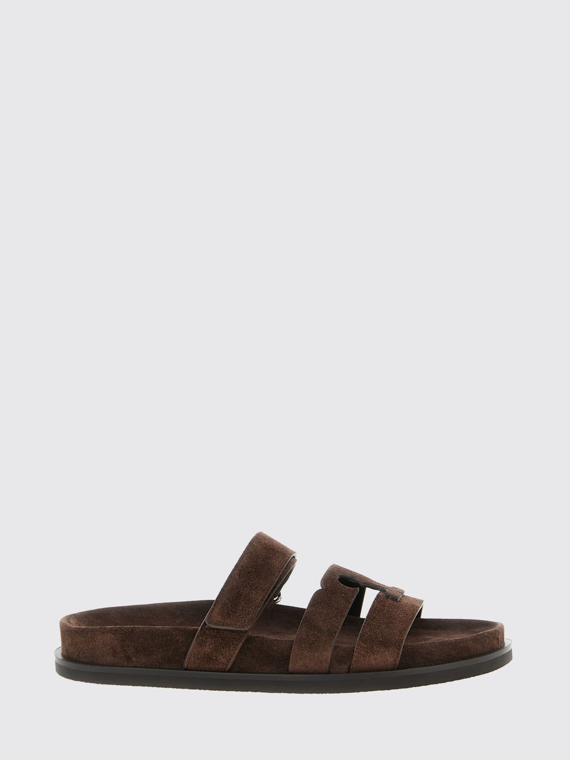 TORY BURCH Ines Sport Suede Leather Slides with Cut-Out Logo　TORY BURCH イネス スポーツ スエード レザー スライド カットアウト ロゴ付き TORY