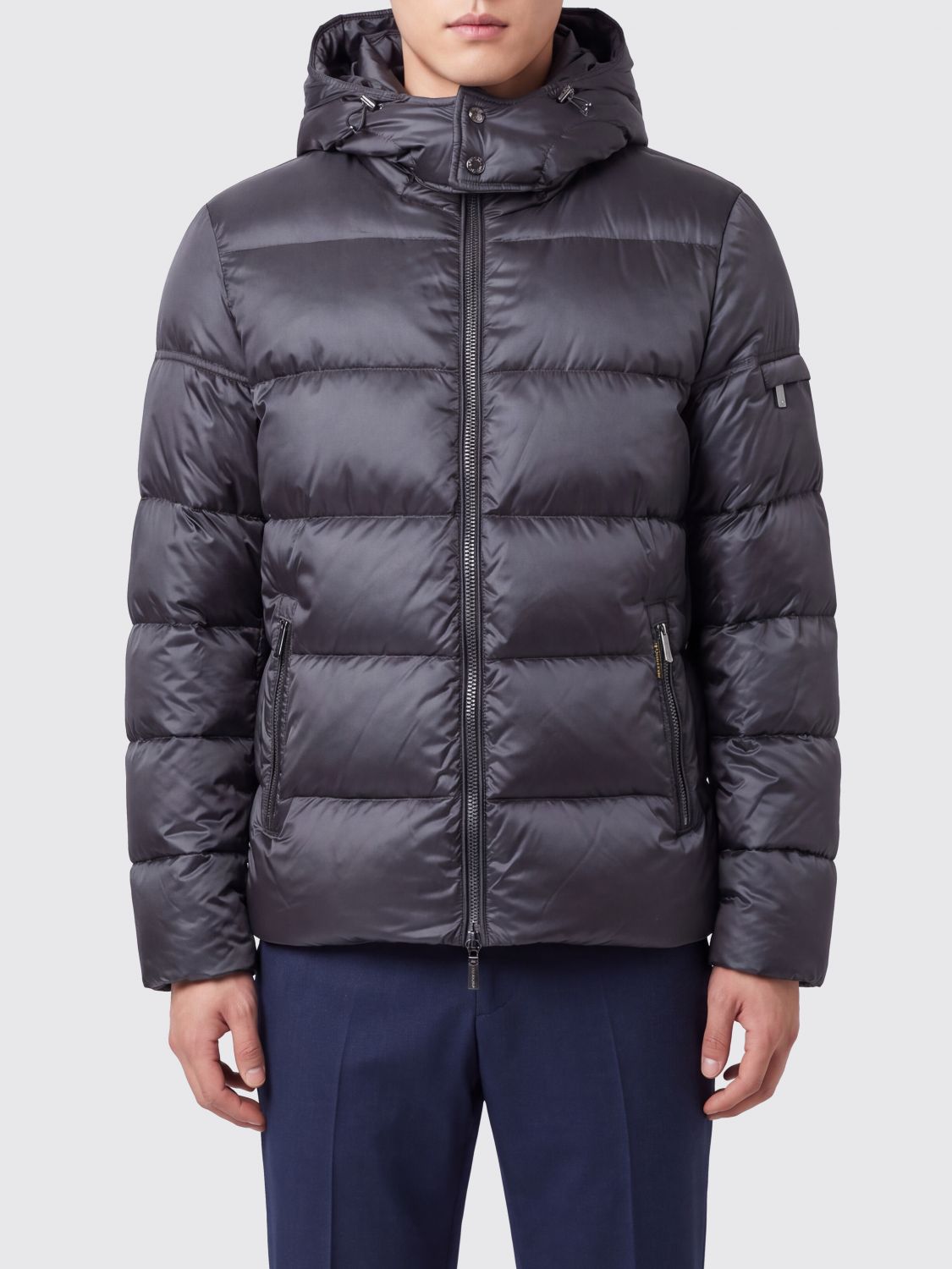 MOORER Piumino Brett in lana e cashmere idrorepellente con cappuccio amovibile