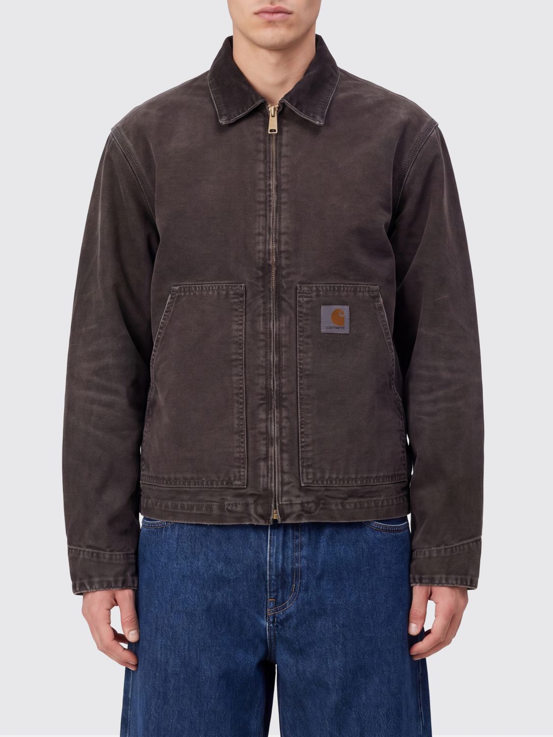 CARHARTT WIP Giacca camicia OG Arcan in cotone con zip e tasche a toppa