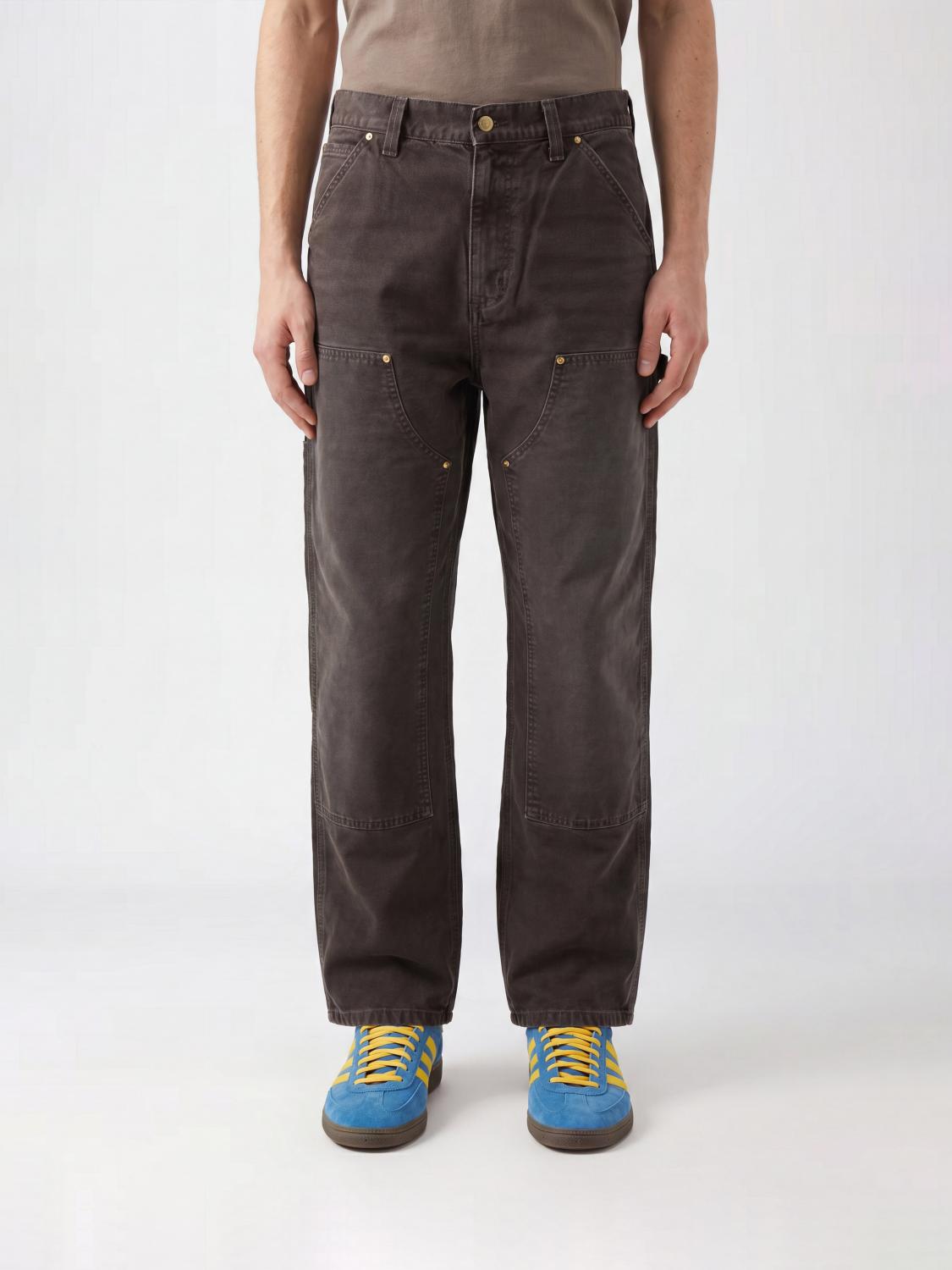 CARHARTT WIP Pantaloni OG Single Knee in denim di cotone a gamba larga con logo
