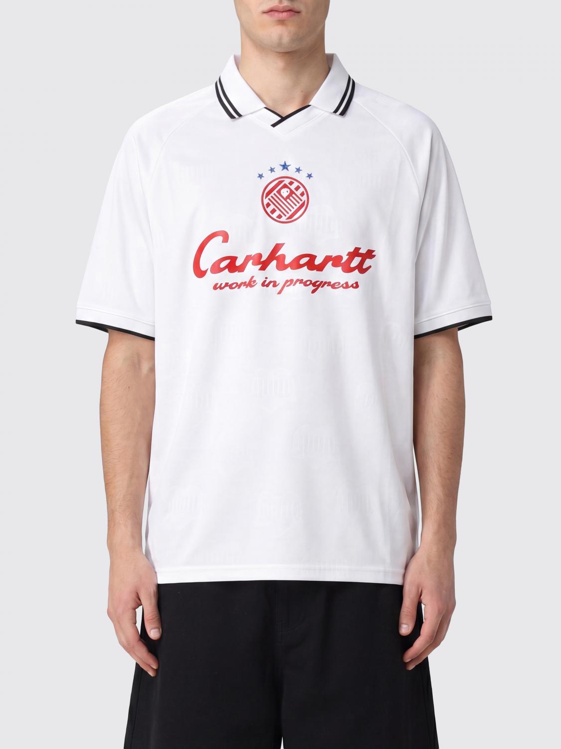 CARHARTT WIP Polo S/s Terrace Football a maniche corte con profili a contrasto