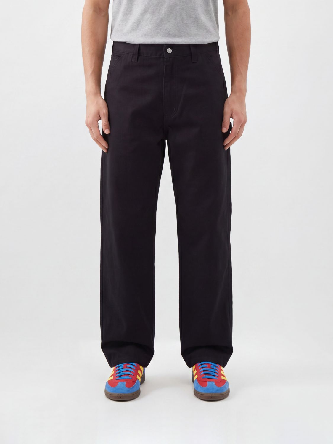 Carhartt Wip Simple Wide-Leg Cotton-Blend Trousers with Rear Logo · 34