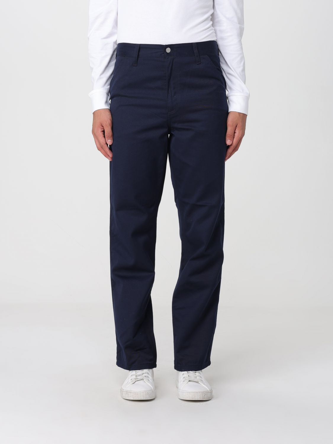 CARHARTT WIP Pantaloni Simple a gamba larga in misto cotone con logo posteriore