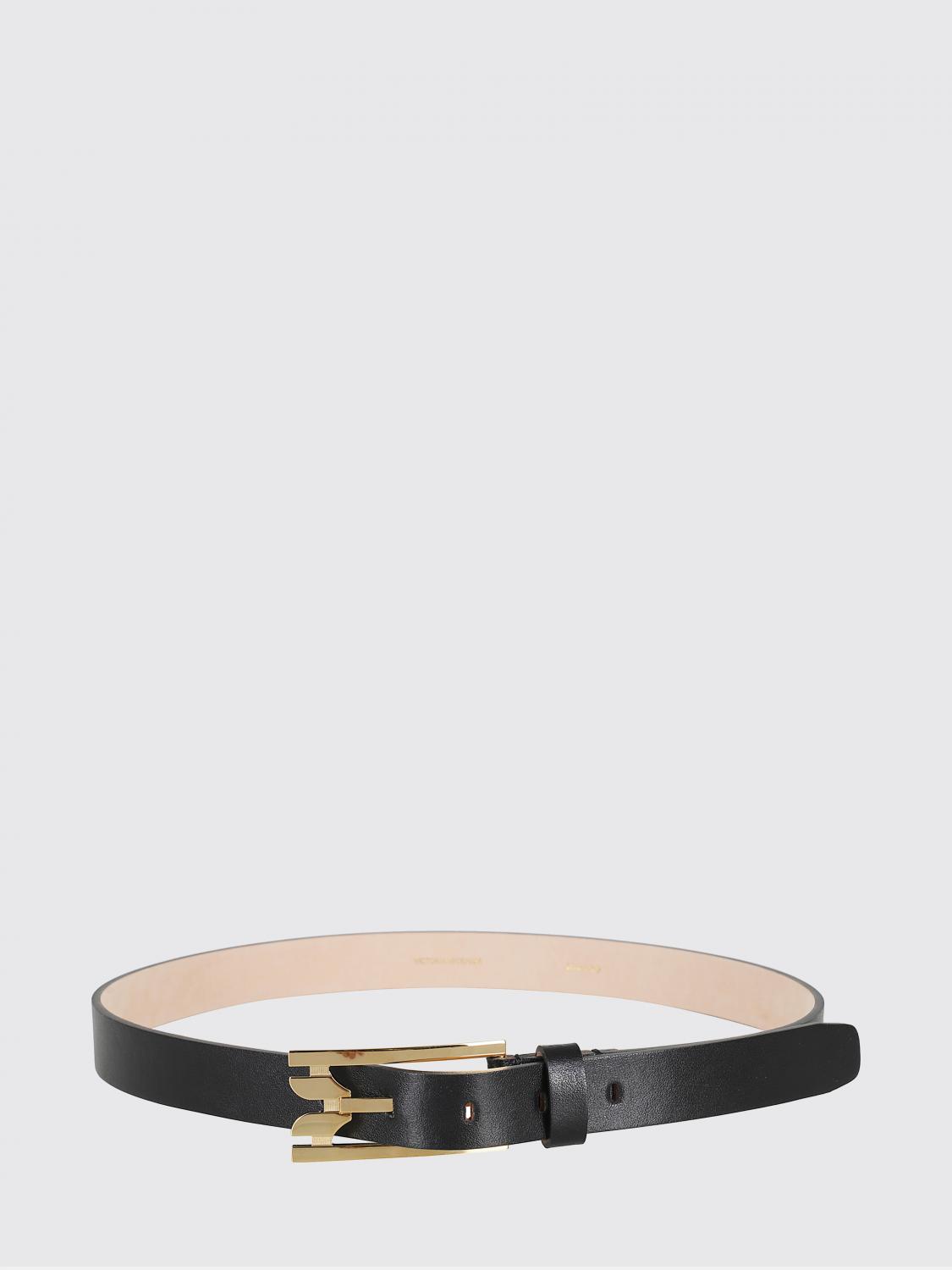 VICTORIA VICTORIA BECKHAM Cintura in pelle di vitello liscia con fibbia monogram