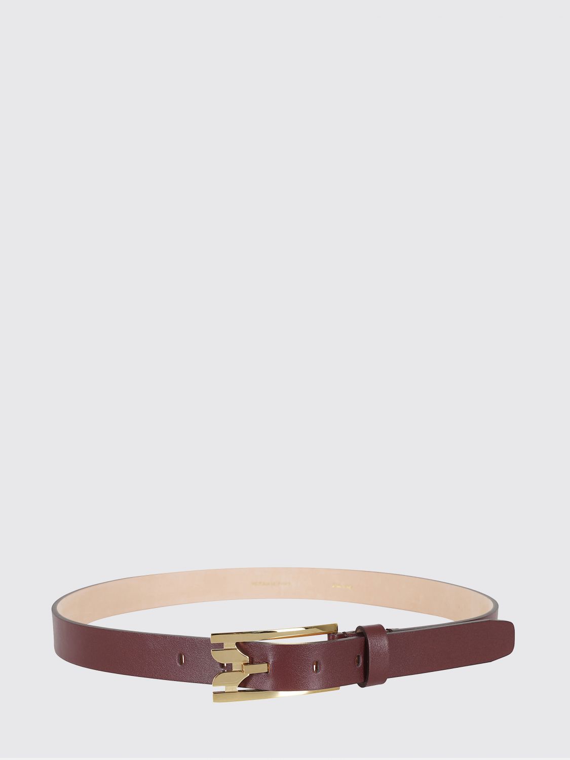 Victoria Victoria Beckham Smooth Calfskin Leather Belt with Monogram Buckle