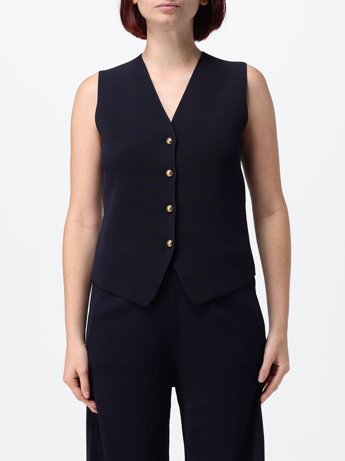 MAX MARA Gilet sartoriale Fuggito monopetto con vestibilità slim fit