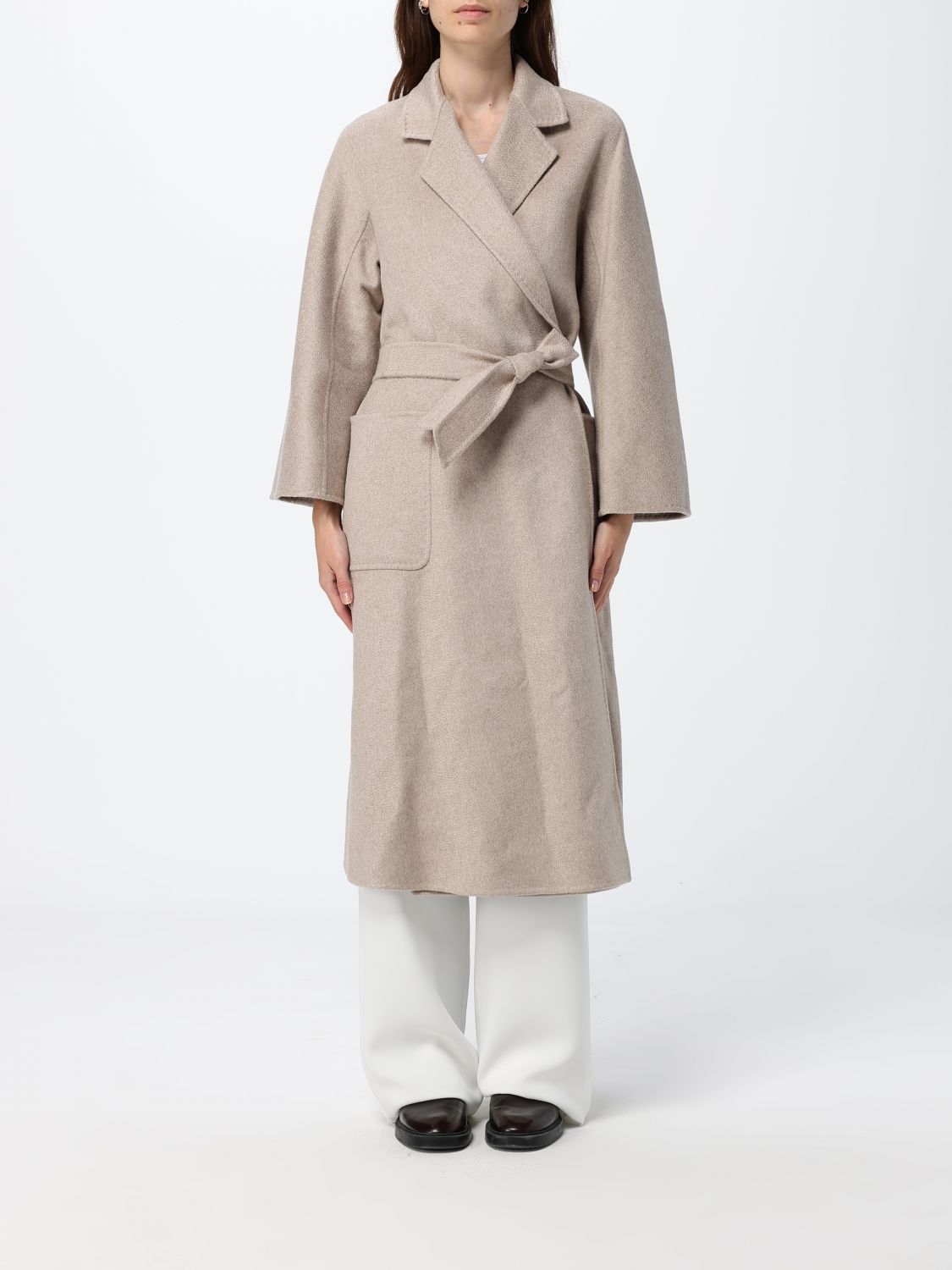 MAX MARA Ludmilla Long Cashmere Belted Robe Coat