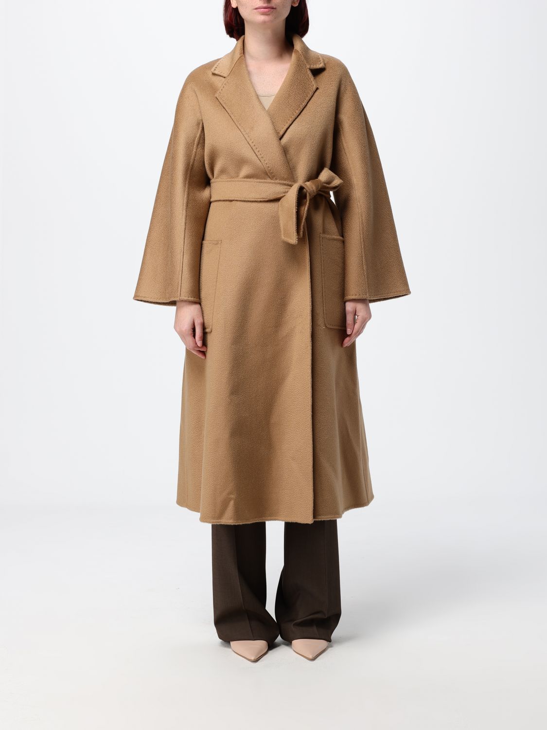 MAX MARA Cappotto lungo a vestaglia Ludmilla in cashmere con cintura