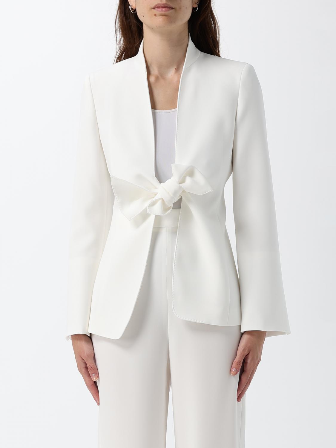 MAX MARA Slim Fit Short Cady Blazer with Tie Fastening