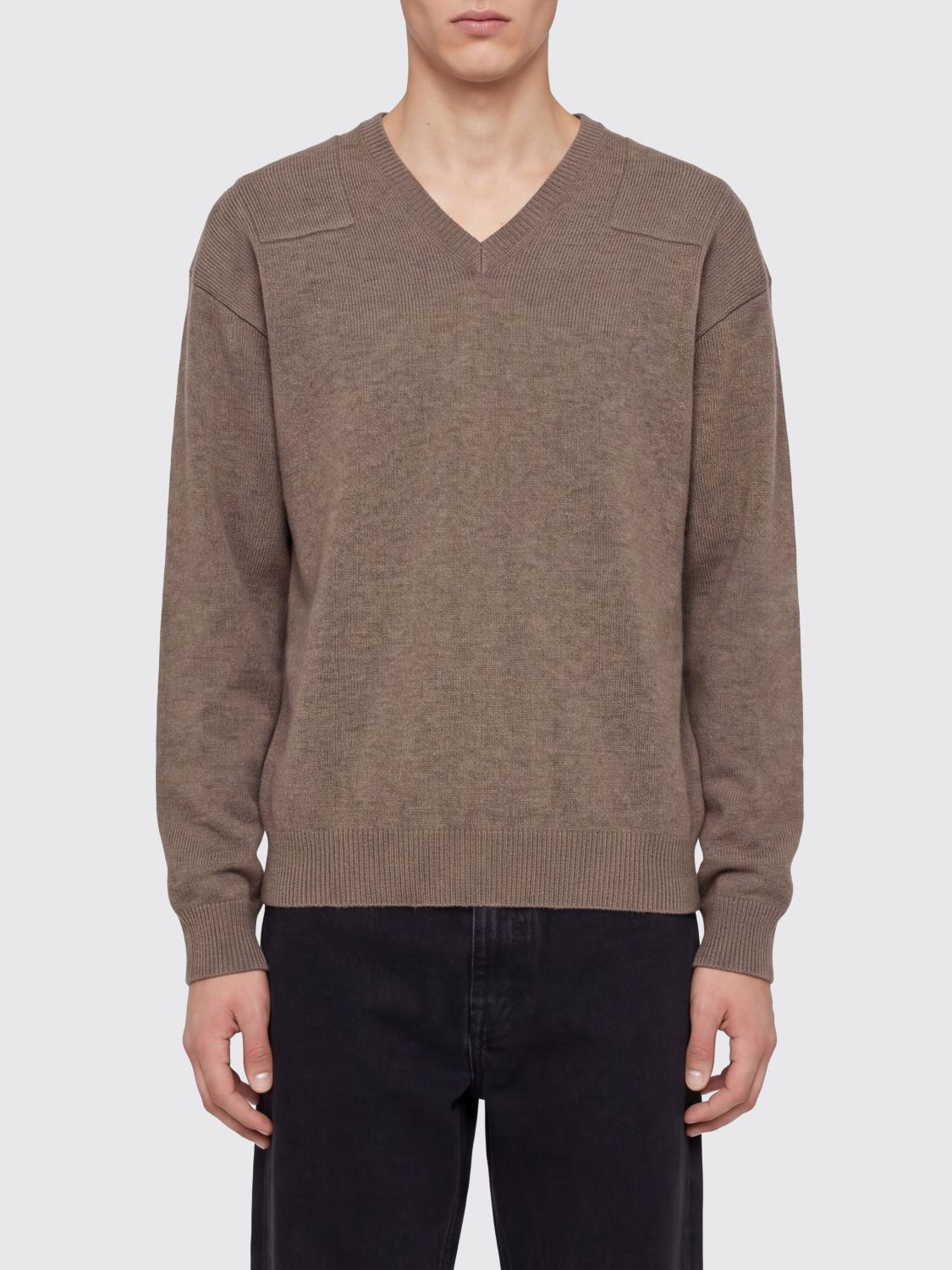 JIL SANDER V-Neck Long-Sleeved Wool Blend Jumper