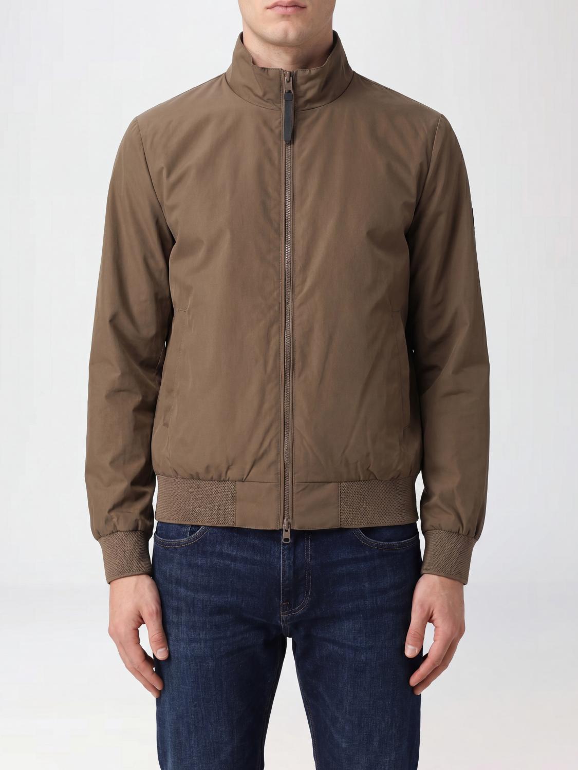 PEOPLE OF SHIBUYA Bomber in misto cotone con collo alto e chiusura a zip