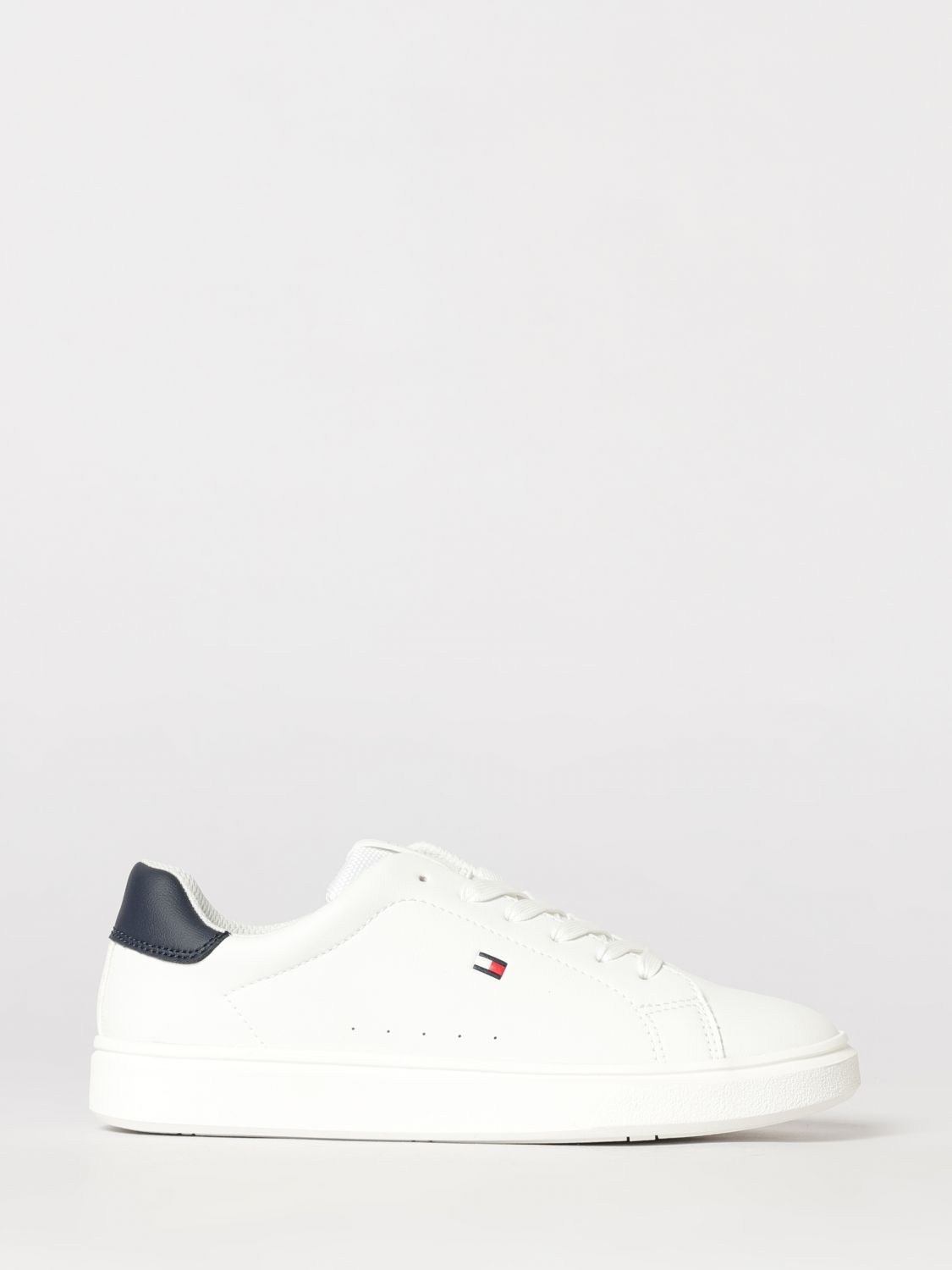 TOMMY HILFIGER Sneakers basse da bambino in pelle con stampa monogram
