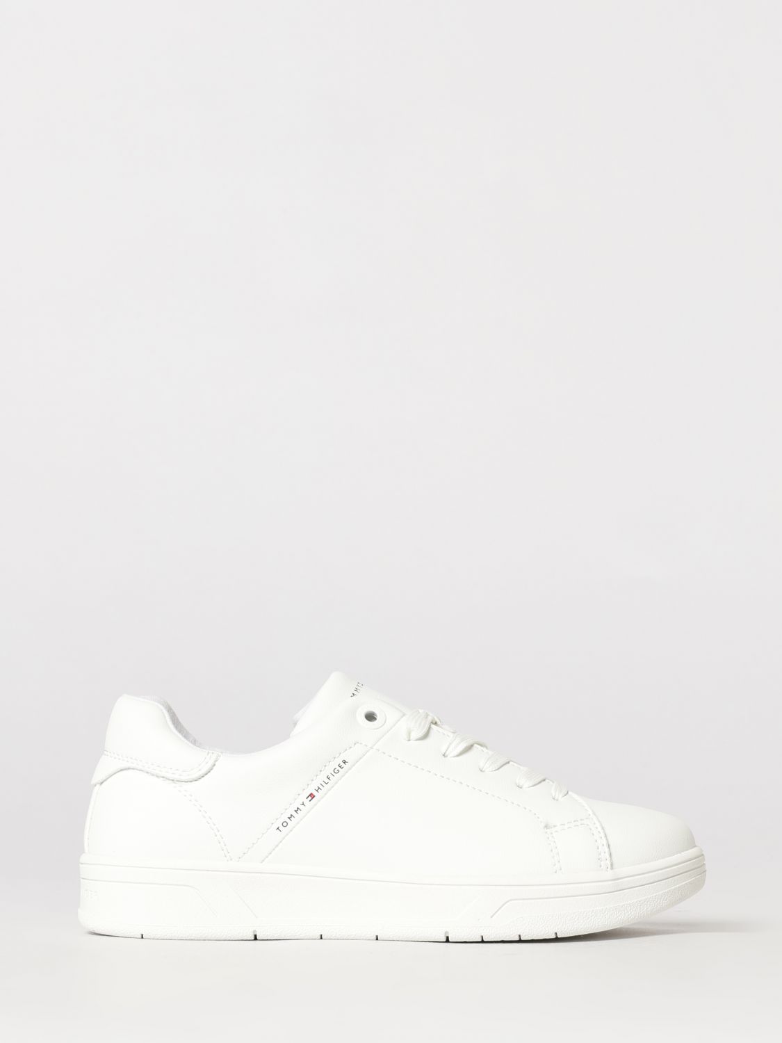 TOMMY HILFIGER Sneakers basse da bambino in pelle e pelle sintetica con logo