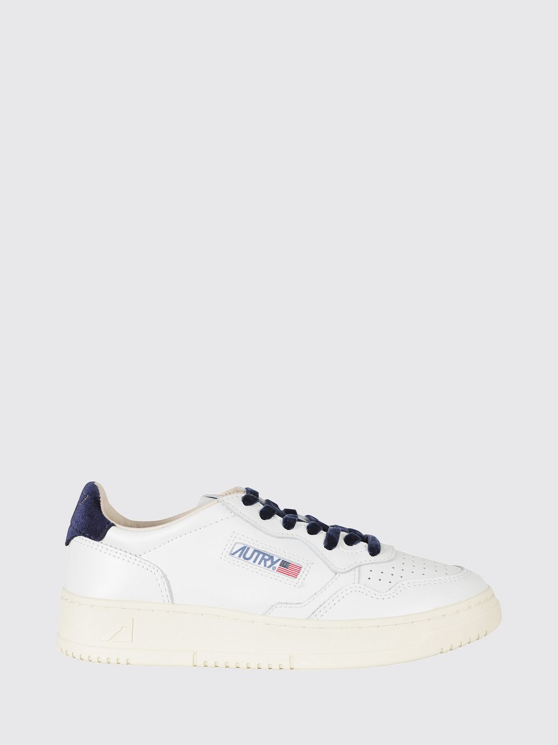 AUTRY Dallas Low Sneaker aus Kalbsleder mit Einsätzen in Python-Optik